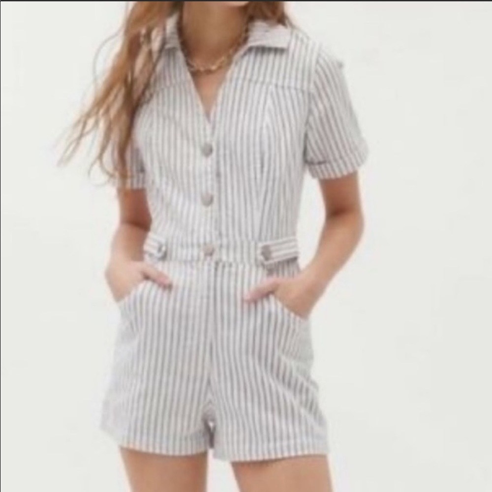 Urban Outfitters BDG denim short striped romper. Size M but fits like a Small